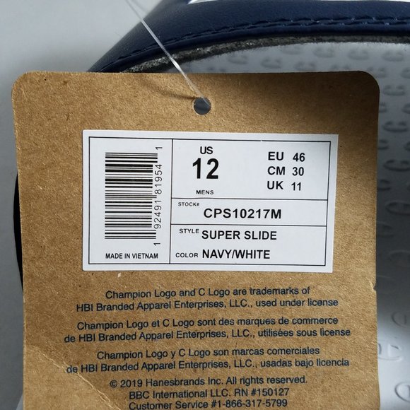 NEW Men's Sz 12 Champion Super Slide in White - Picture 9 of 9